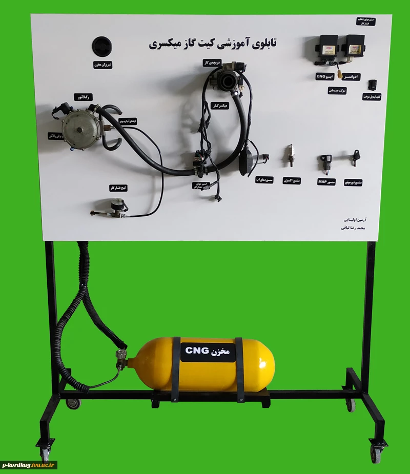 ساخت تابلوی آموزشی کیت گاز میکسری نسل دوم 2